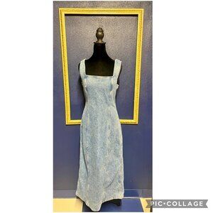 Abercrombie & Fitch Light Blue Denim Maxi Dress